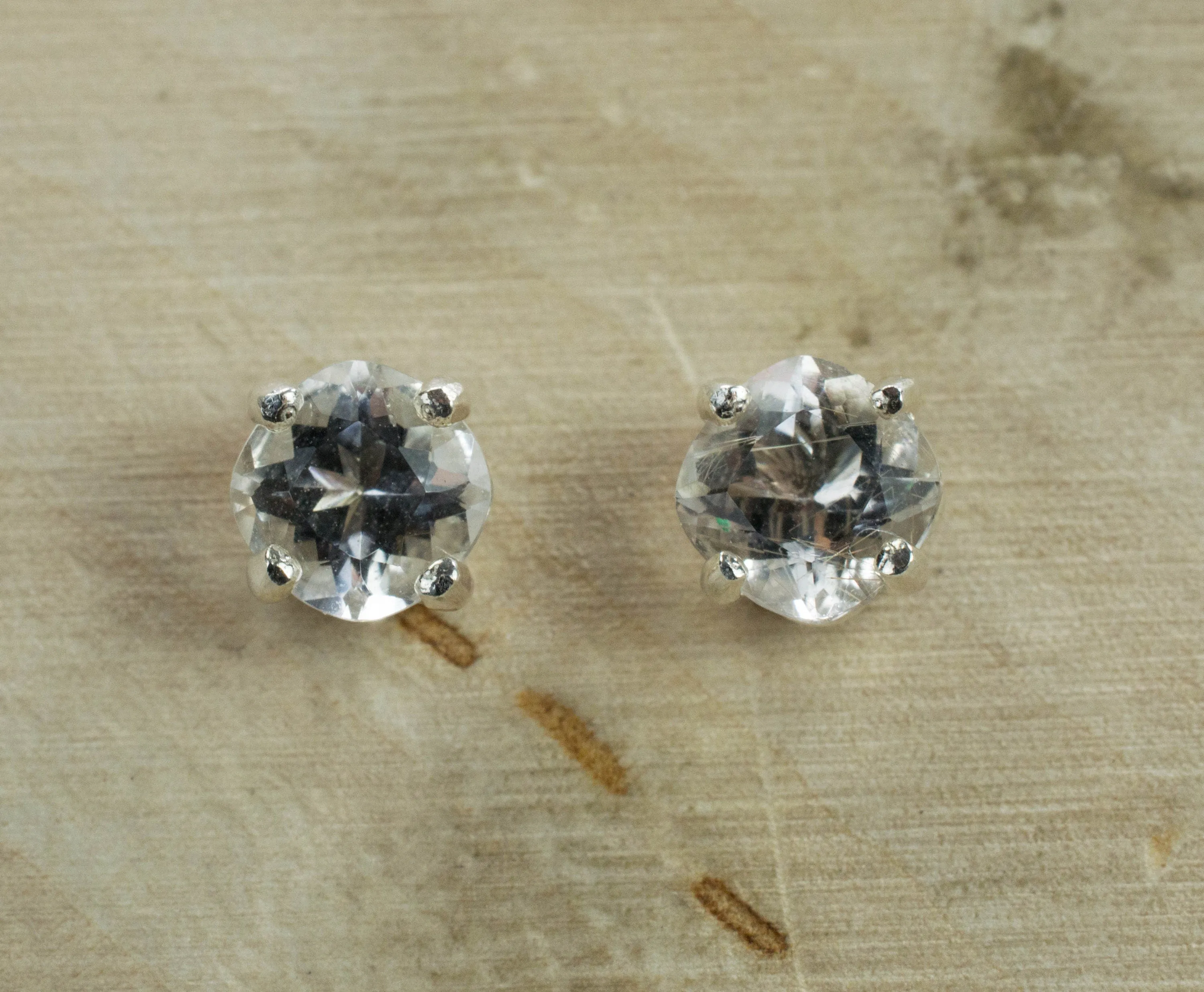 Tanzanian Quartz Earrings, Genuine Untreated Mondo Quartz