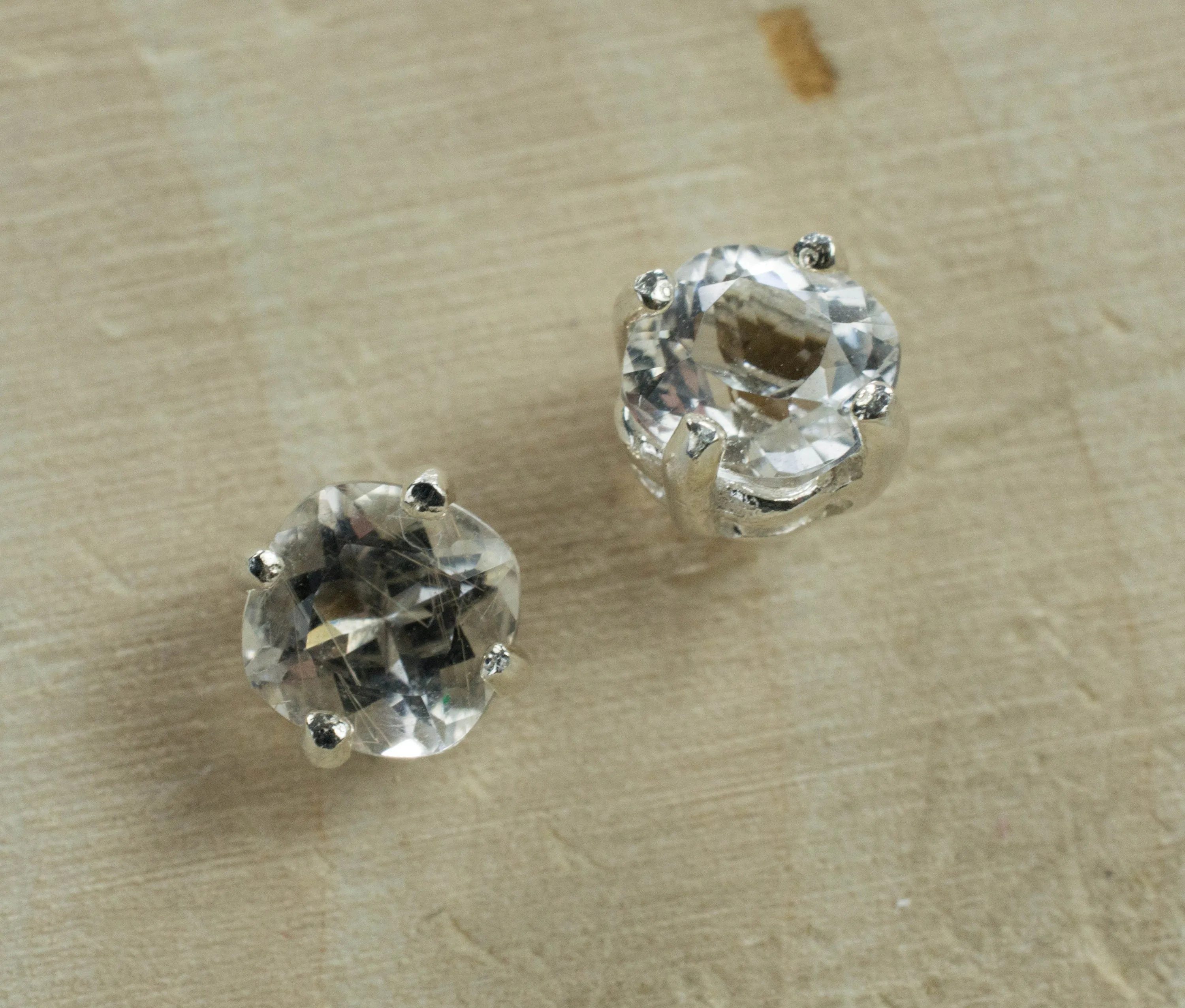Tanzanian Quartz Earrings, Genuine Untreated Mondo Quartz
