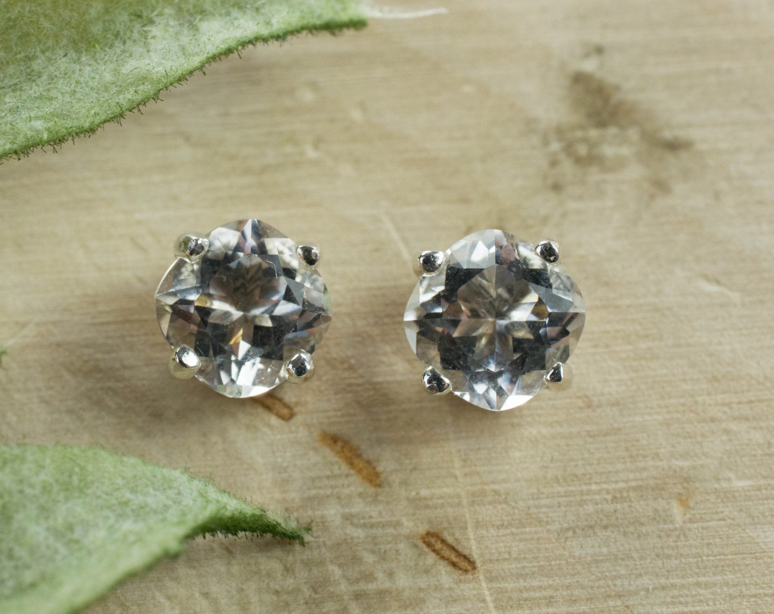 Tanzanian Quartz Earrings, Natural Untreated Mondo Quartz