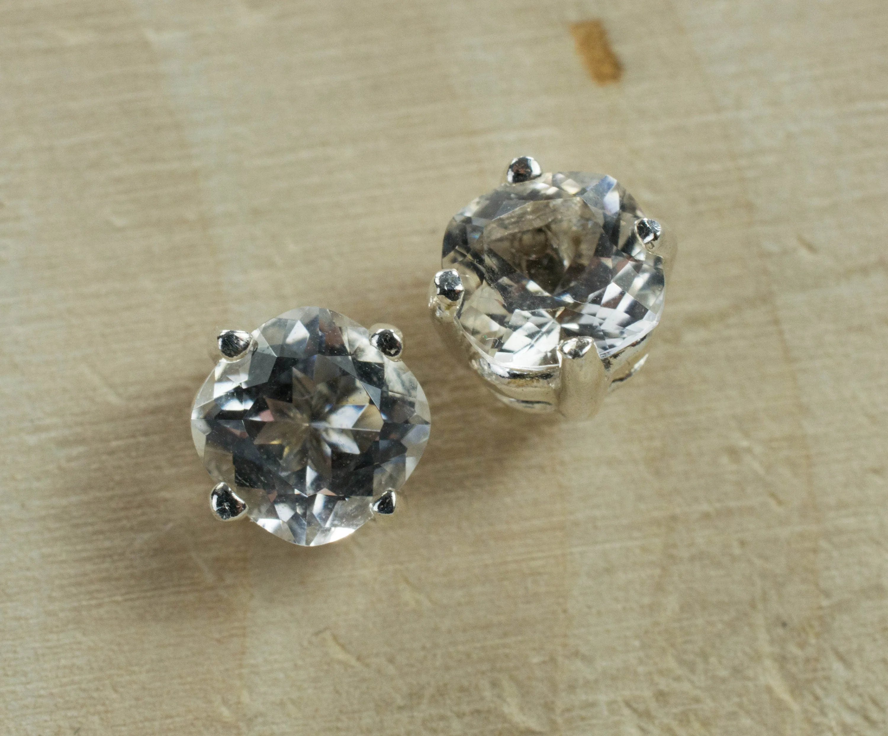 Tanzanian Quartz Earrings, Natural Untreated Mondo Quartz