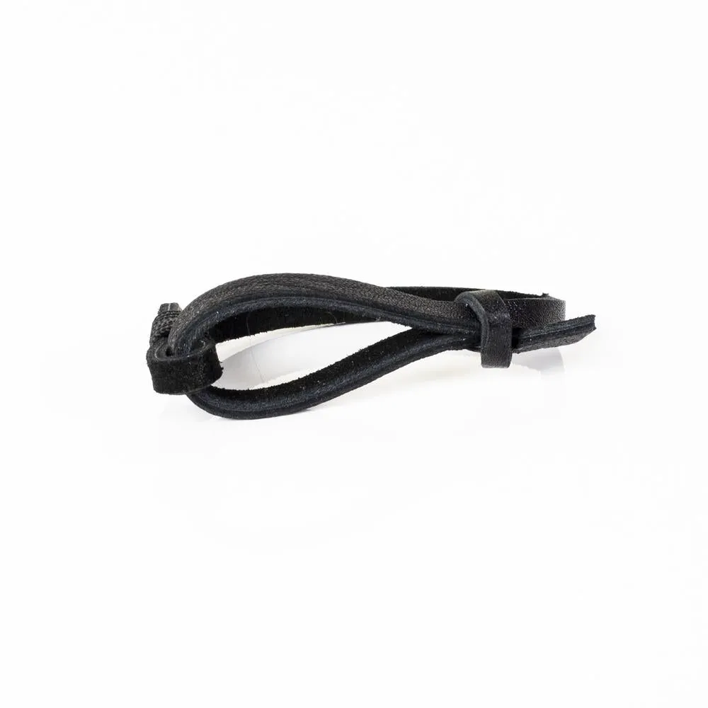 The Adjustable black Leather Skull Bracelet