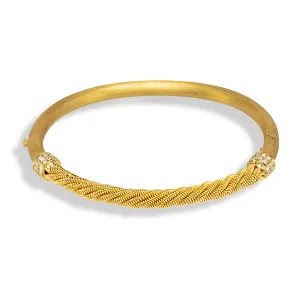 Twist Coil and Diamond Bangle