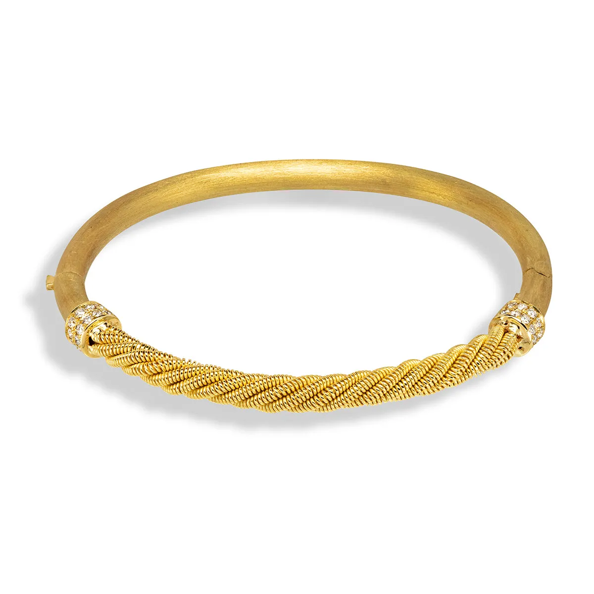 Twist Coil and Diamond Bangle