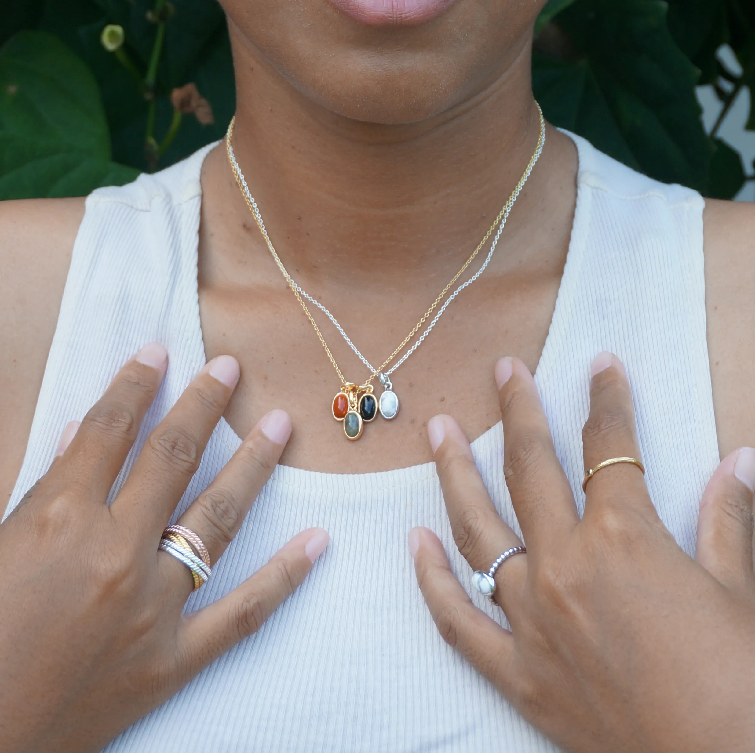 Umbra Oval Oynx Pendant Necklace