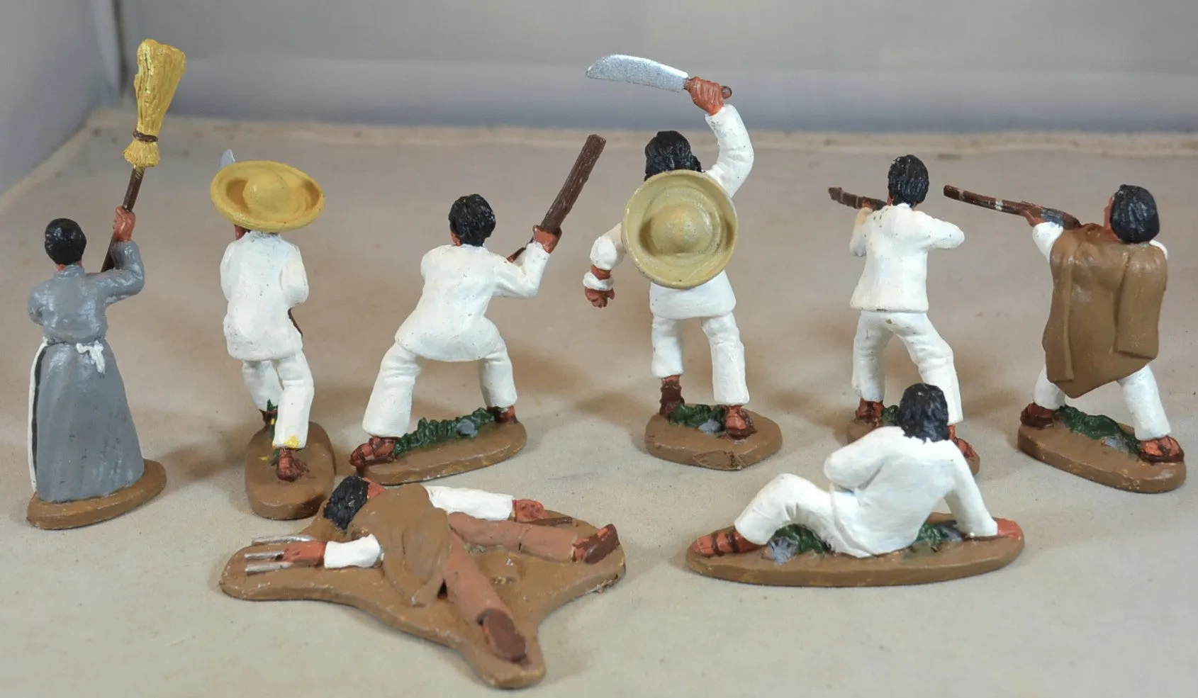 Weston Painted Mexican Peasants Villagers Magnificent 7